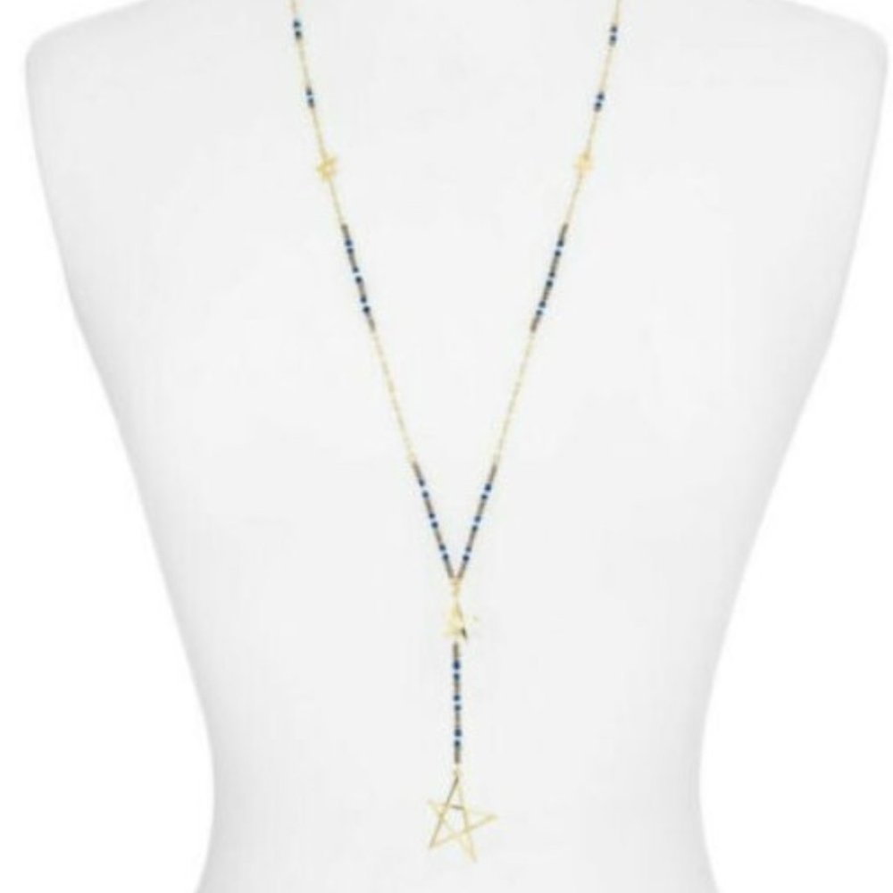 Rebecca Minkoff Long Super Nova Pendant Necklace (Gold)